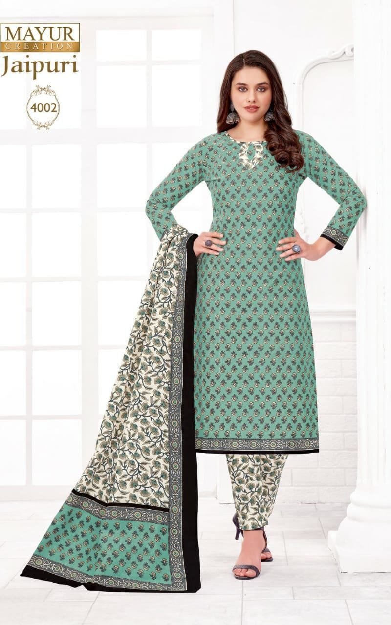 Jaipuri Vol 4 Mayur Wholesale Cotton Dress Material