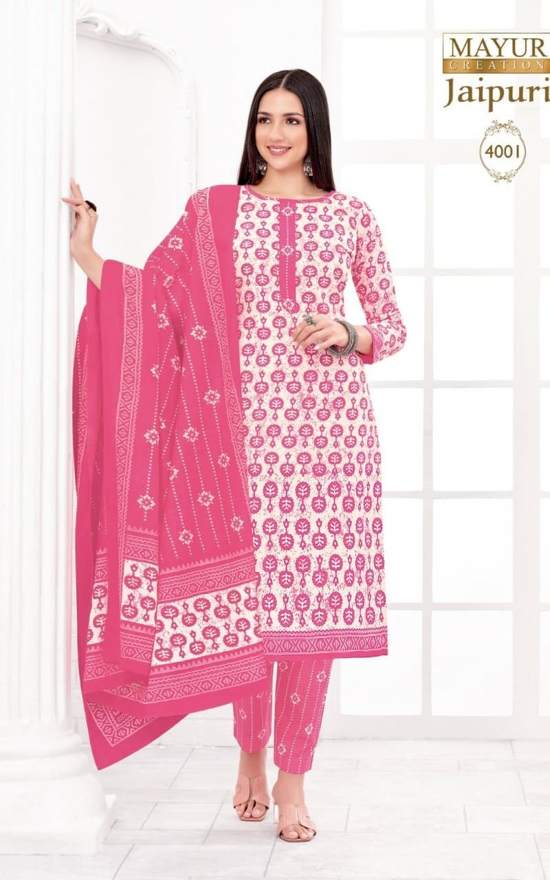 Jaipuri Vol 4 Mayur Wholesale Cotton Dress Material