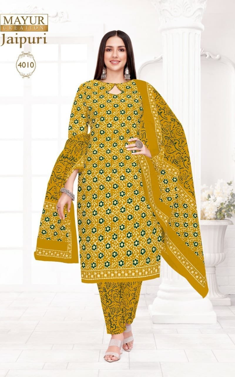 Jaipuri Vol 4 Mayur Wholesale Cotton Dress Material