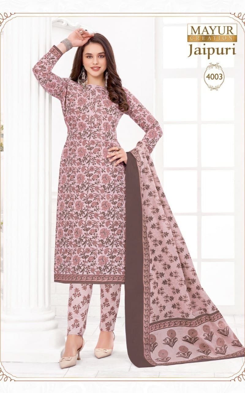 Jaipuri Vol 4 Mayur Wholesale Cotton Dress Material