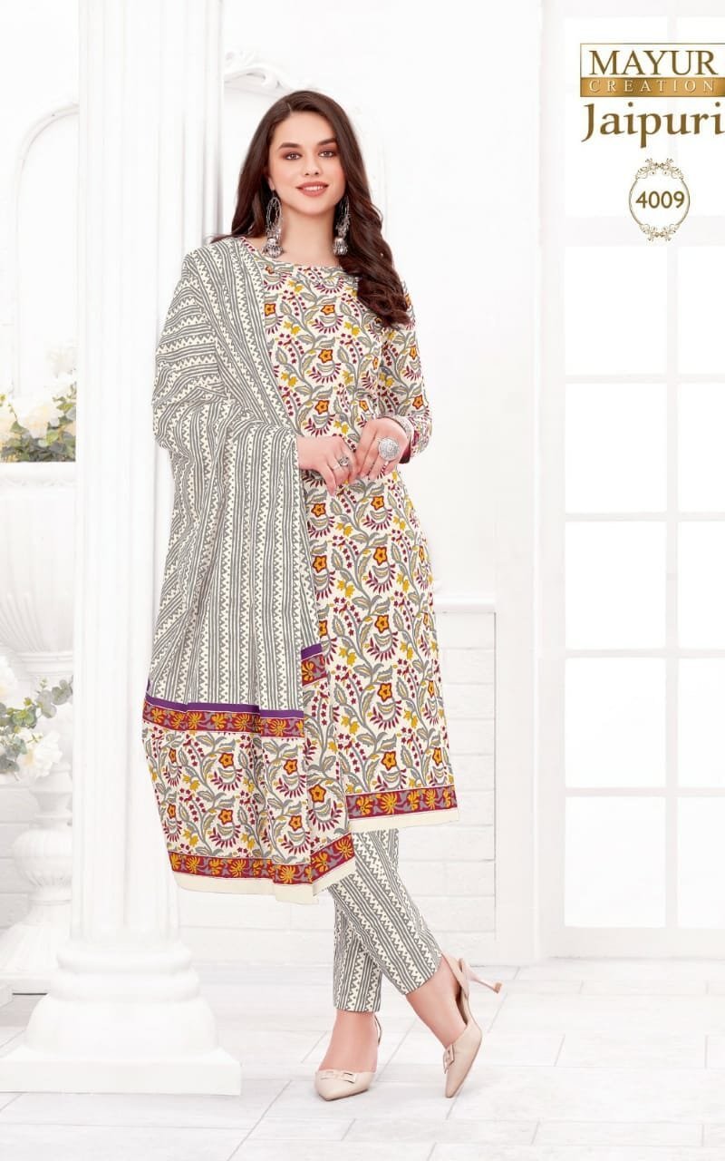Jaipuri Vol 4 Mayur Wholesale Cotton Dress Material