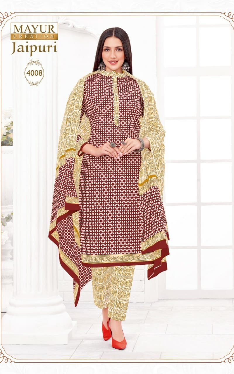 Jaipuri Vol 4 Mayur Wholesale Cotton Dress Material