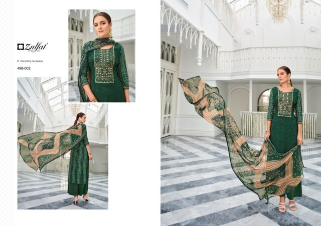 Jashn Zulfat Designer Suits Pure Viscose Rayon Embroidery Suits
