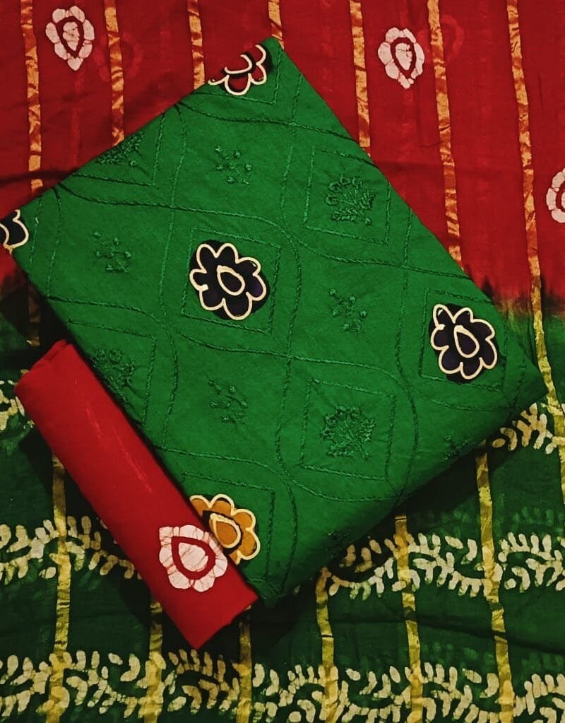 Jj Creation Premium Multi Gold Batik Work