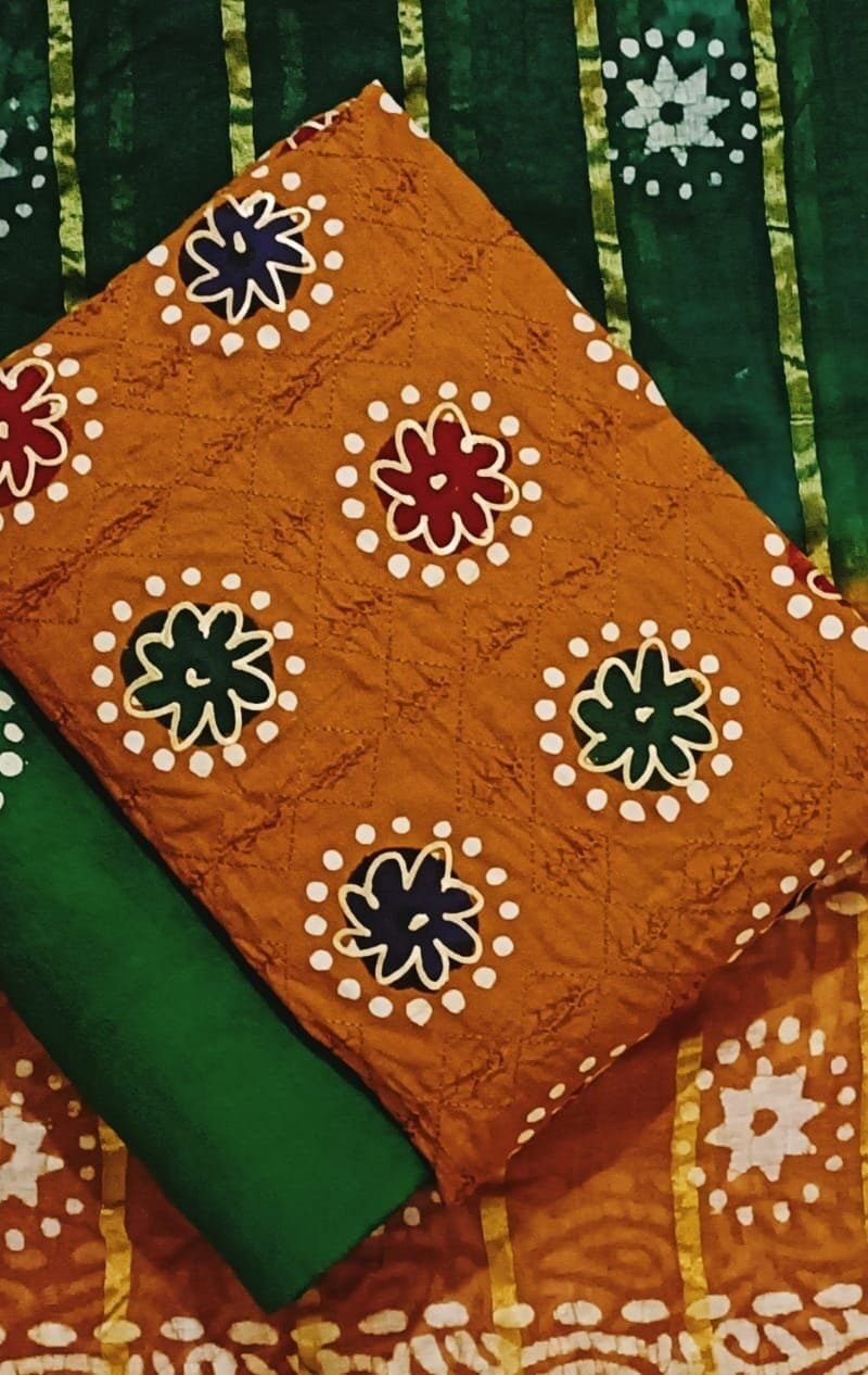 Jj Creation Premium Multi Gold Batik Work