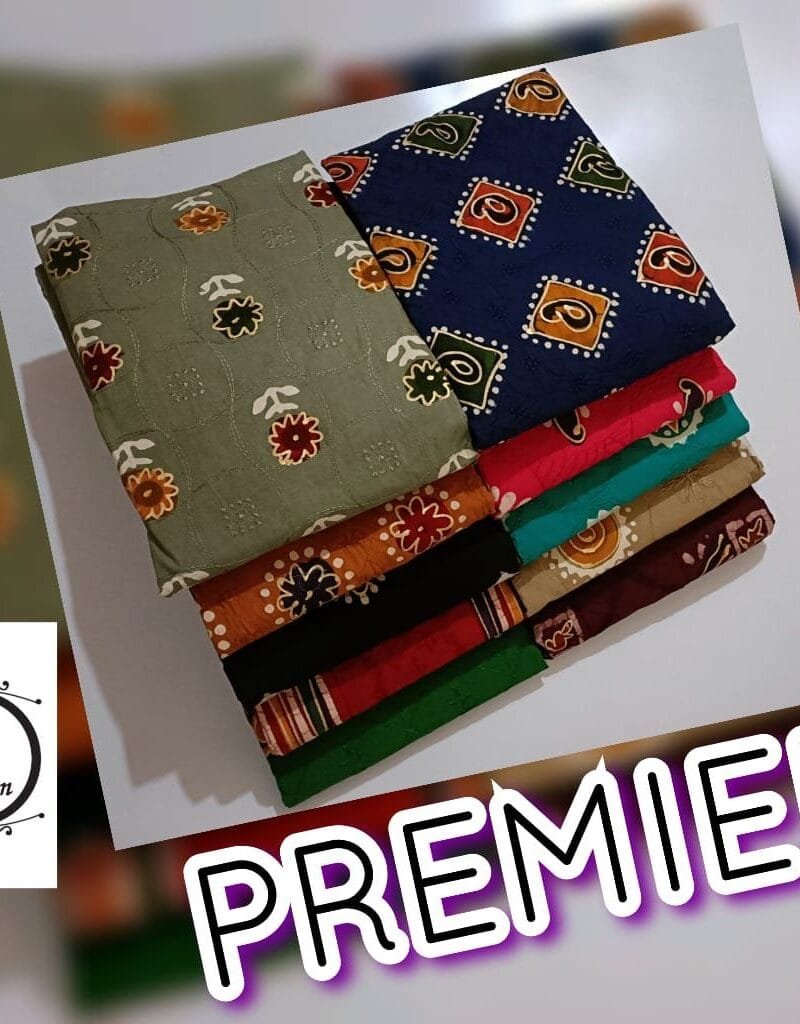 Jj Creation Premium Multi Gold Batik Work