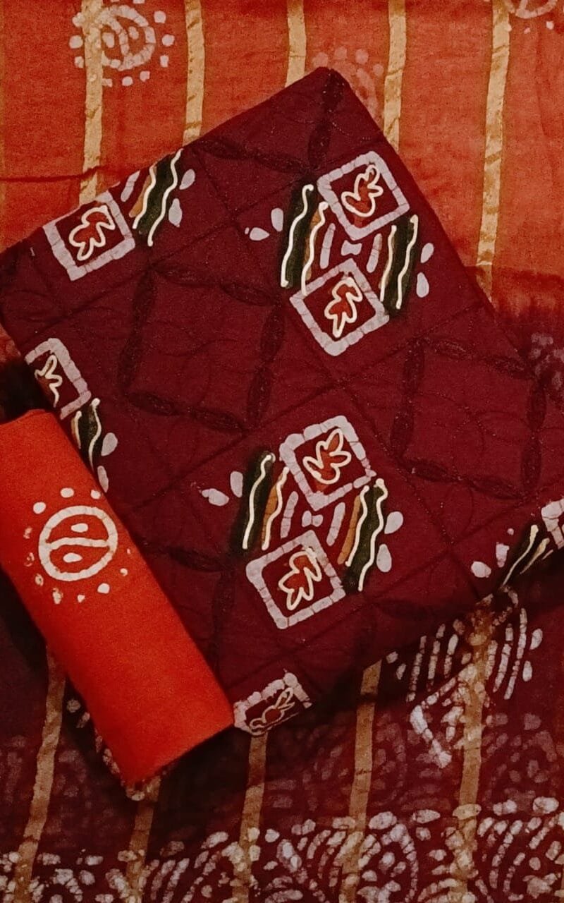 Jj Creation Premium Multi Gold Batik Work