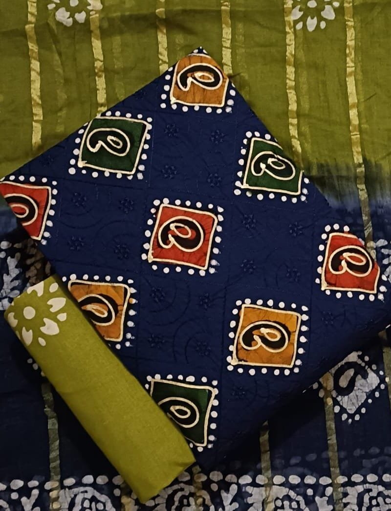 Jj Creation Premium Multi Gold Batik Work