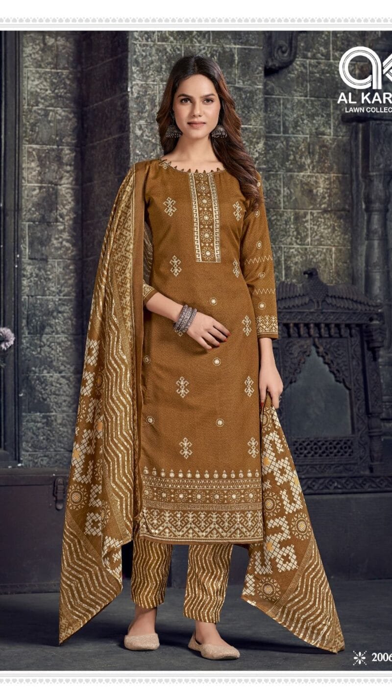 Johra Premium Collection Vol 2 Al Karam Wholesale Cotton Dress Material