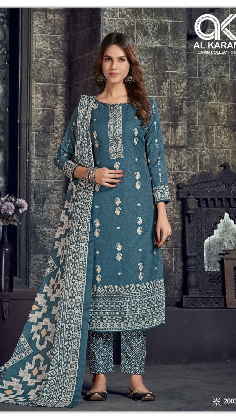 Johra Premium Collection Vol 2 Al Karam Wholesale Cotton Dress Material