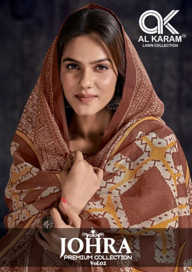 Johra Premium Collection Vol 2 Al Karam Wholesale Cotton Dress Material