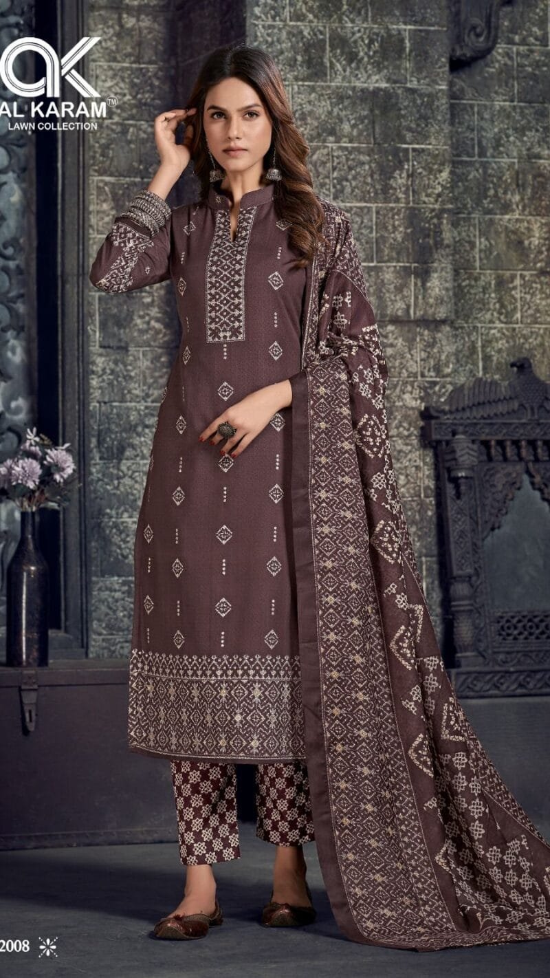 Johra Premium Collection Vol 2 Al Karam Wholesale Cotton Dress Material