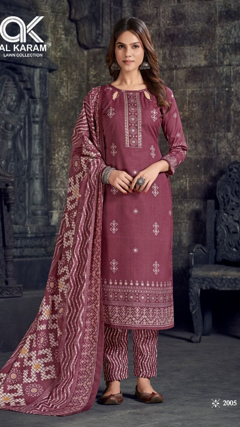 Johra Premium Collection Vol 2 Al Karam Wholesale Cotton Dress Material