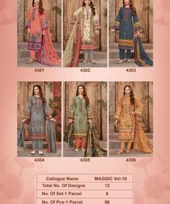 Kala Maggic Vol 18 Karachi Cotton Wholesale Cotton Dress Material
