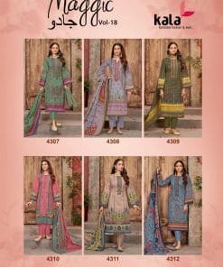 Kala Maggic Vol 18 Karachi Cotton Wholesale Cotton Dress Material