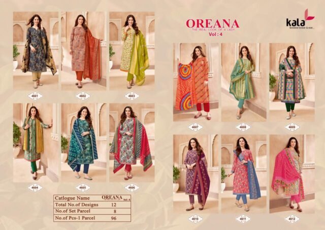 Kala Oreana Vol 4 Wholesale Cotton Dress Material