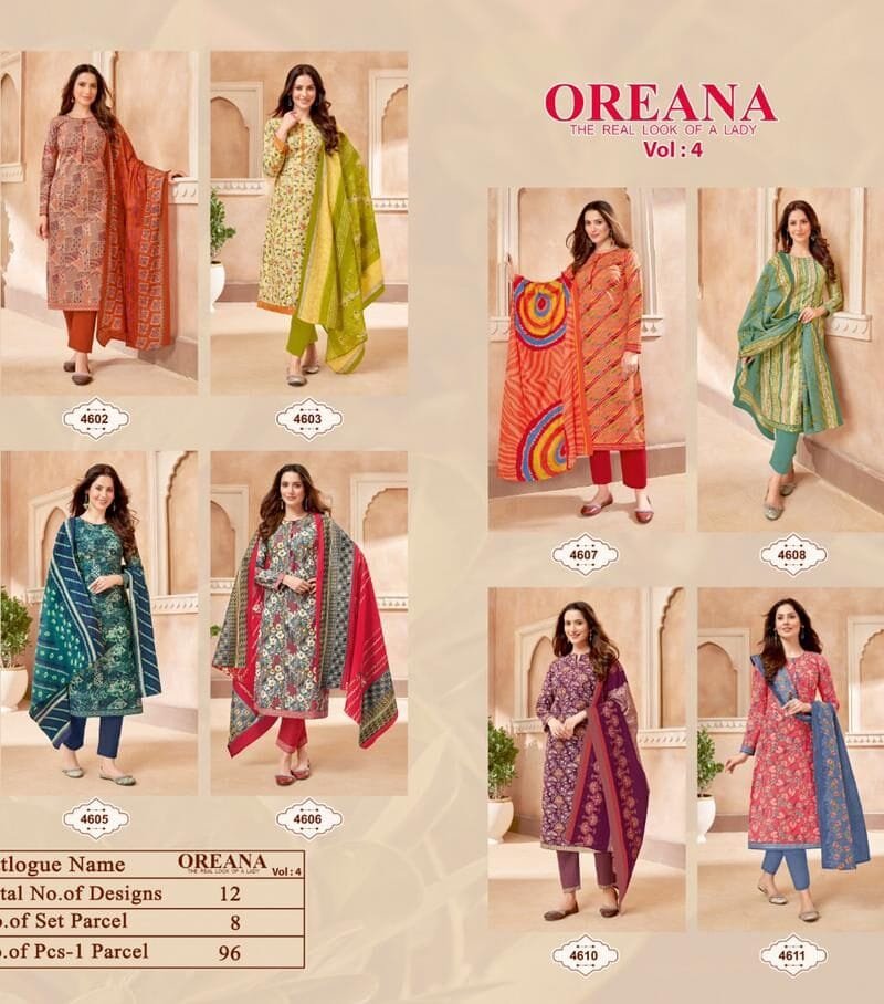 Kala Oreana Vol 4 Wholesale Cotton Dress Material
