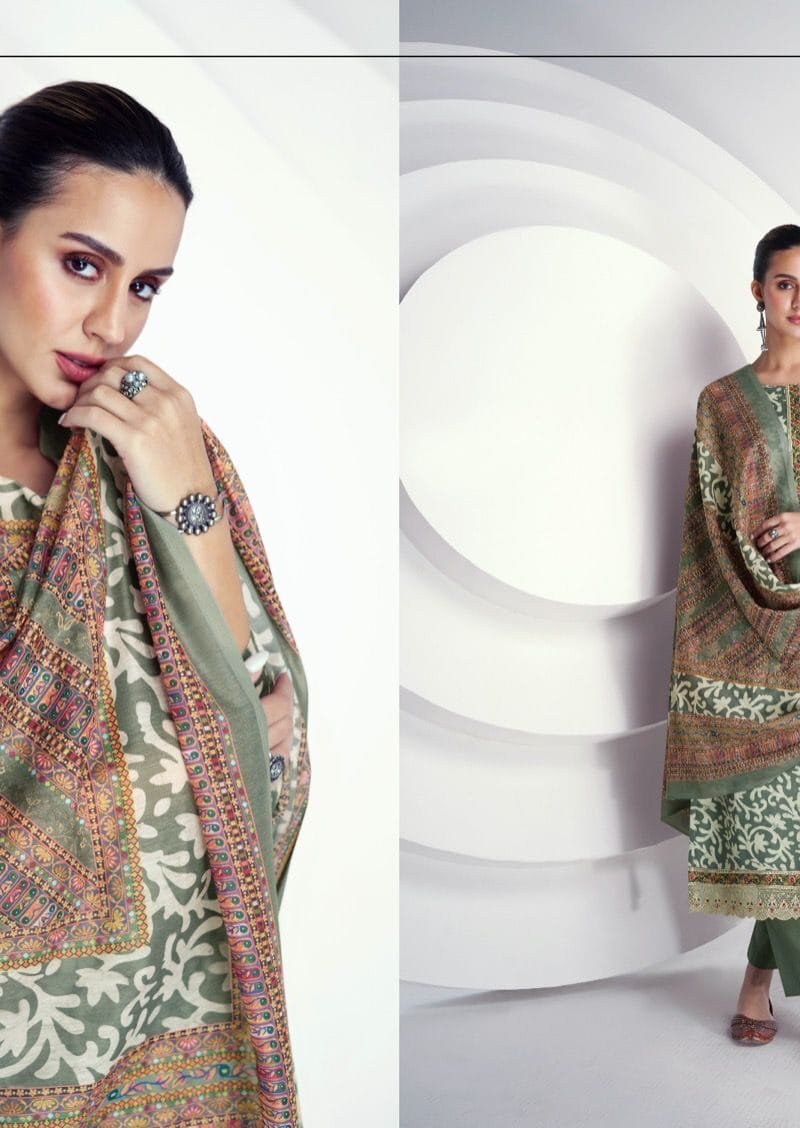 Kesar Batik Karachi Prints Pure Cambric Lawn Printed With Embroidery Work