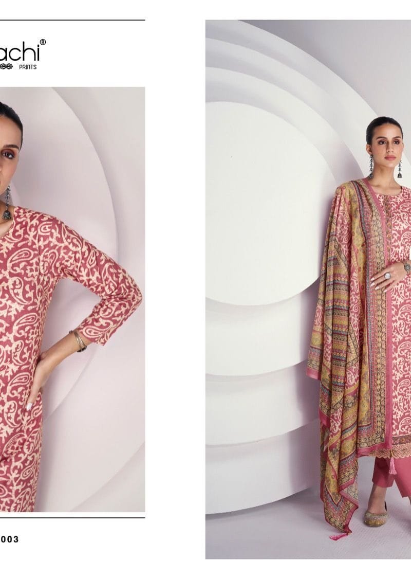 Kesar Batik Karachi Prints Pure Cambric Lawn Printed With Embroidery Work