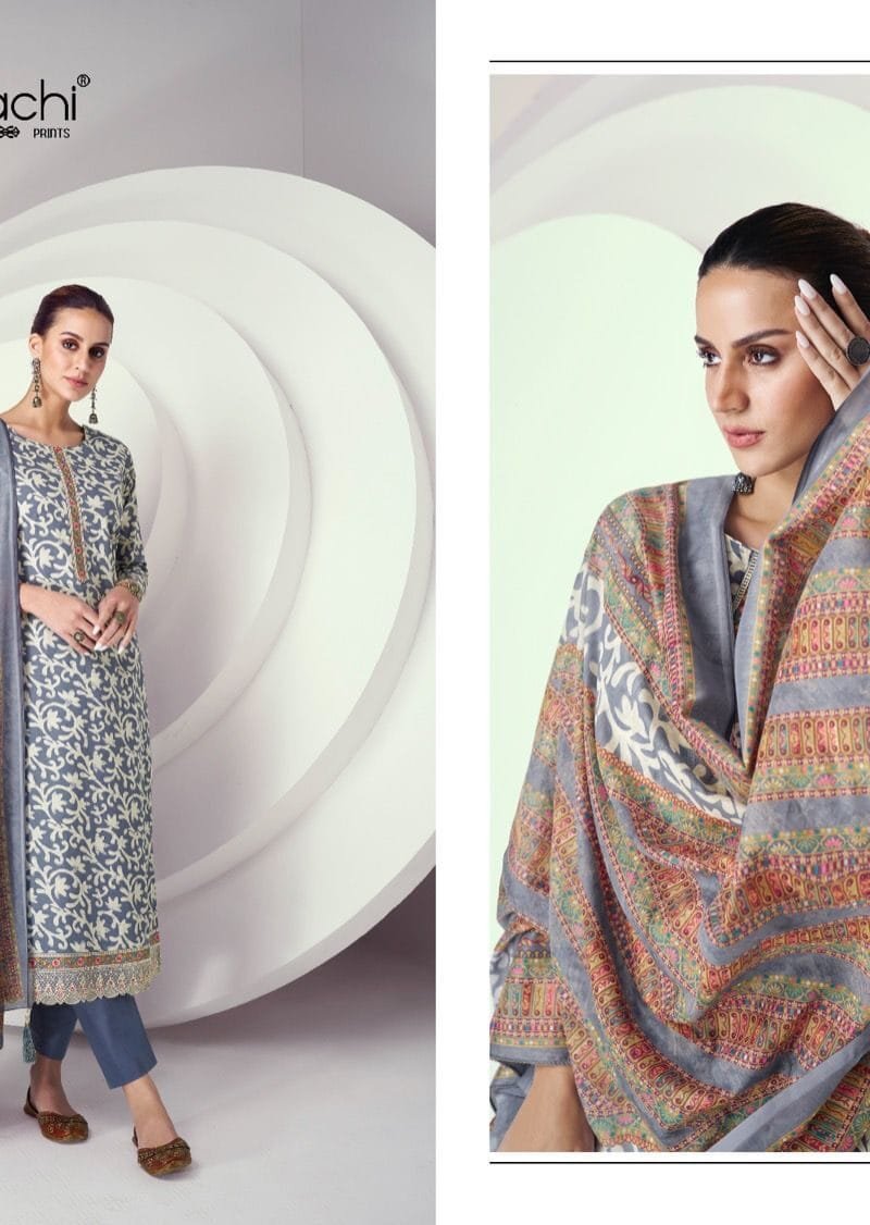 Kesar Batik Karachi Prints Pure Cambric Lawn Printed With Embroidery Work