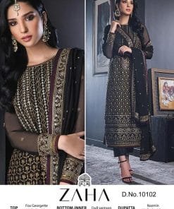 Khushbu Vol 3 Zaha Georgette With Heavy Embroidered Suits