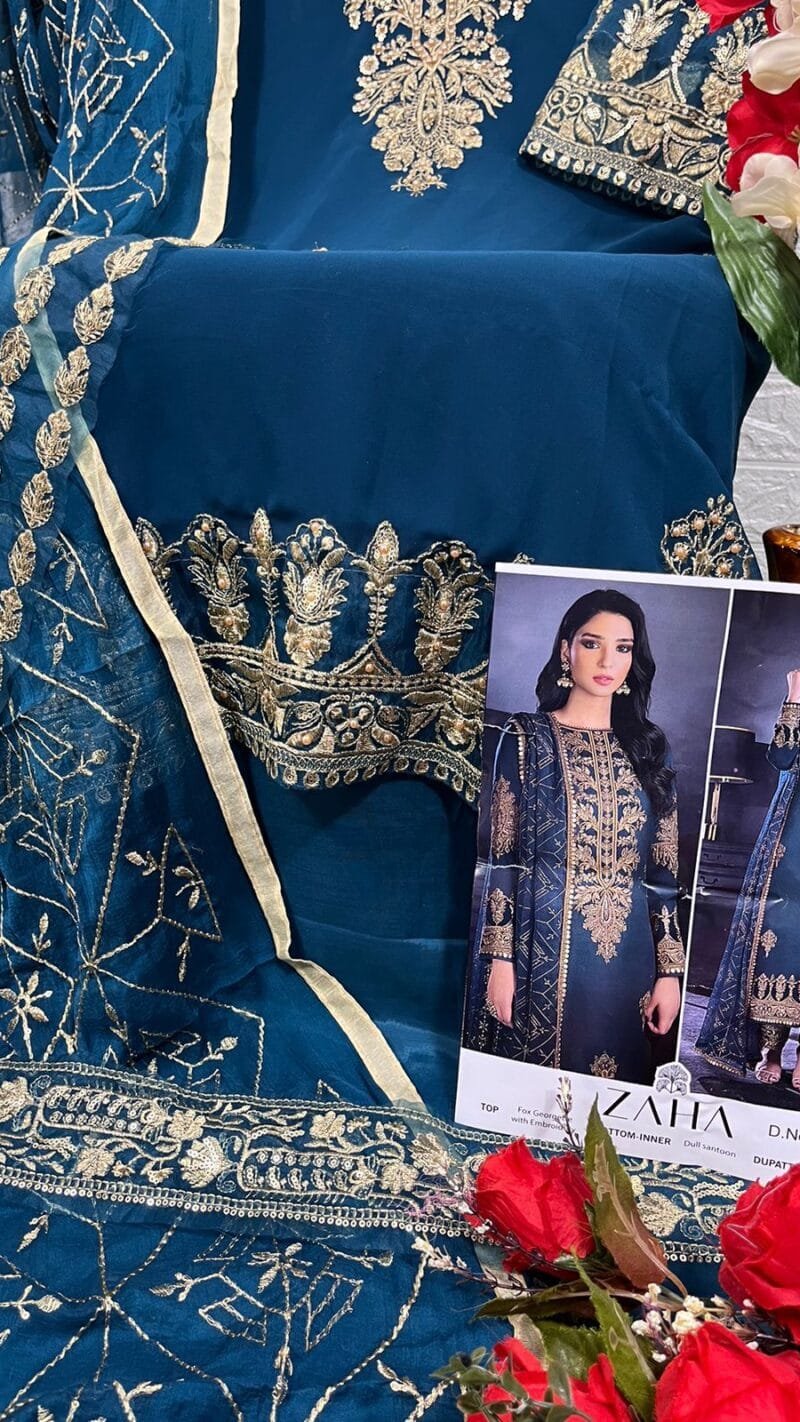 Khushbu Vol 3 Zaha Georgette With Heavy Embroidered Suits