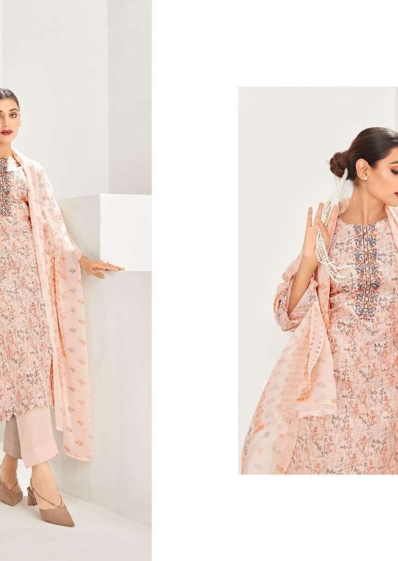 Khwaish Zulfat Designer Suits Wholesale Pure Jam Cotton Dress Material