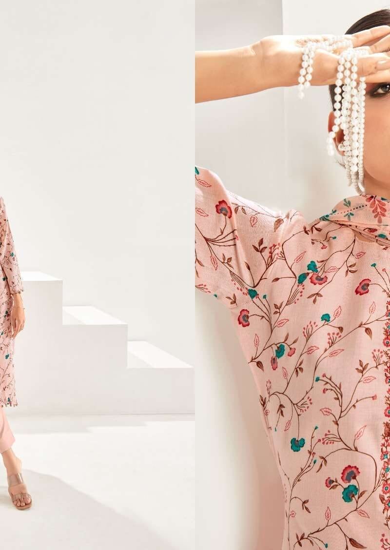 Khwaish Zulfat Designer Suits Wholesale Pure Jam Cotton Dress Material