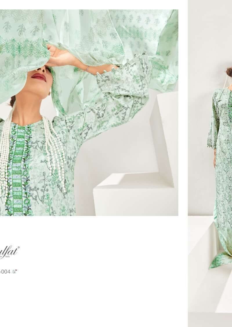 Khwaish Zulfat Designer Suits Wholesale Pure Jam Cotton Dress Material