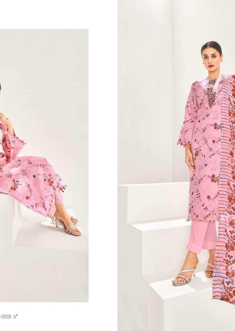 Khwaish Zulfat Designer Suits Wholesale Pure Jam Cotton Dress Material