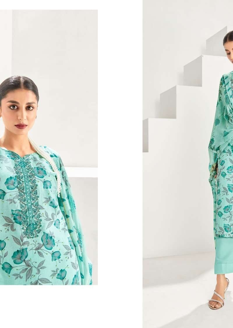 Khwaish Zulfat Designer Suits Wholesale Pure Jam Cotton Dress Material