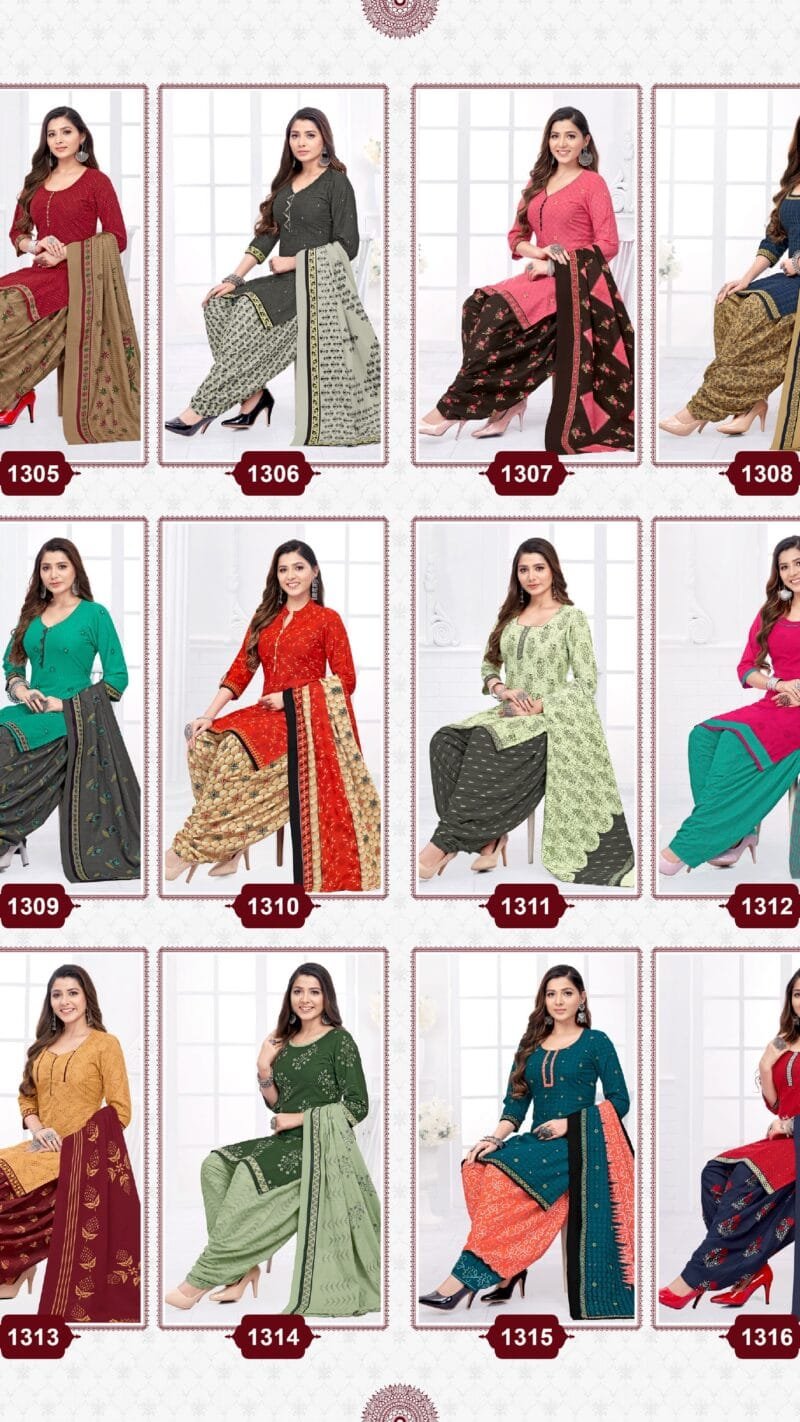 Kuber Geet Patiyala Vol 13 Wholesale Cotton Dress Material
