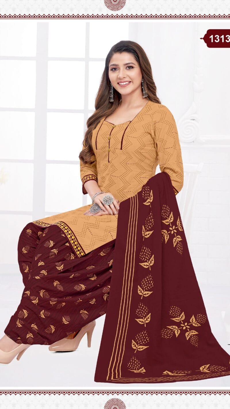 Kuber Geet Patiyala Vol 13 Wholesale Cotton Dress Material