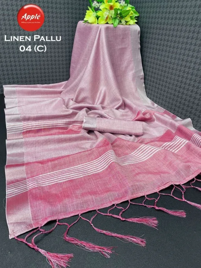 Linen Pallu 04 Linen Wholesale Saree Collection