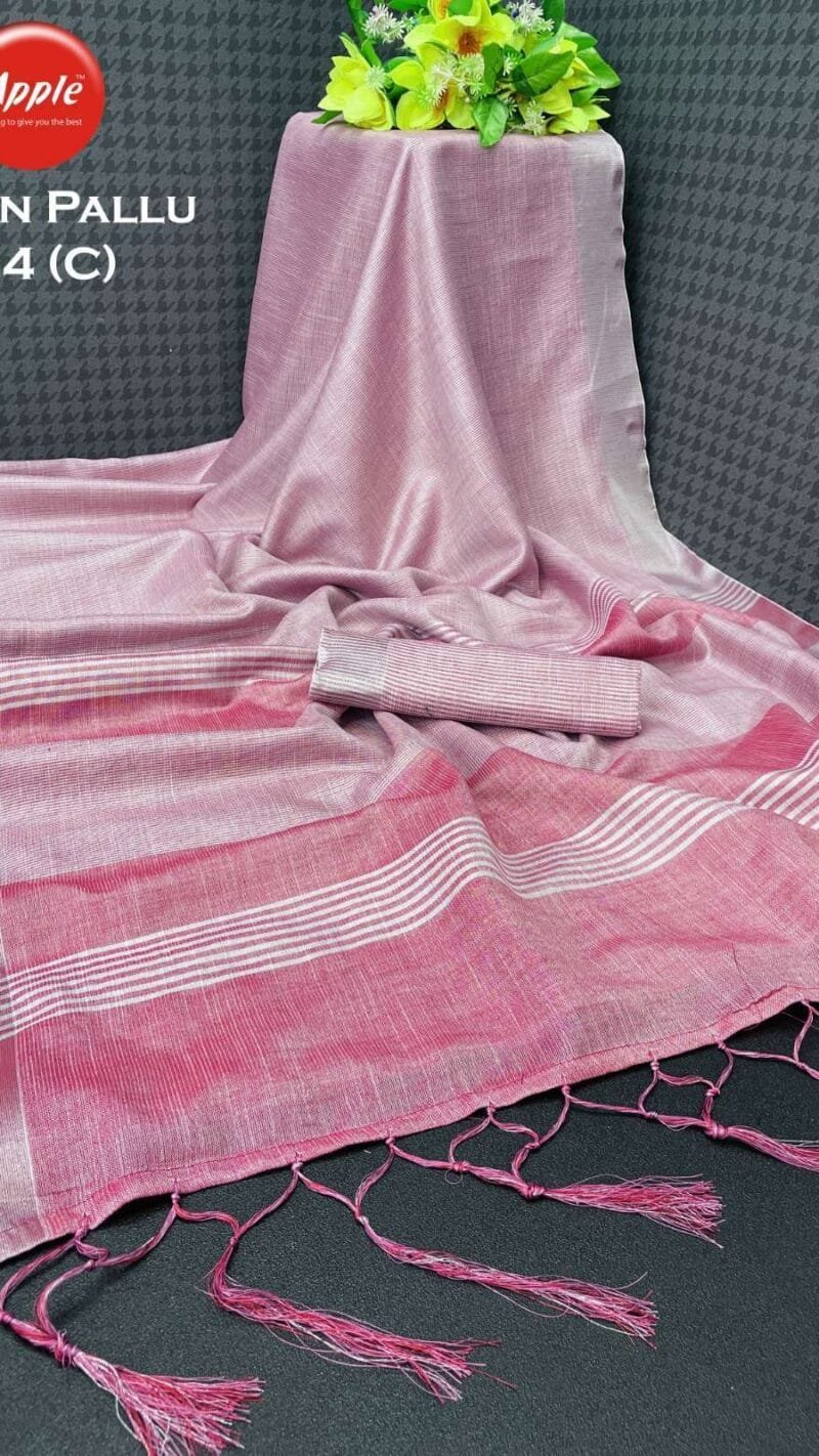 Linen Pallu 04 Linen Wholesale Saree Collection