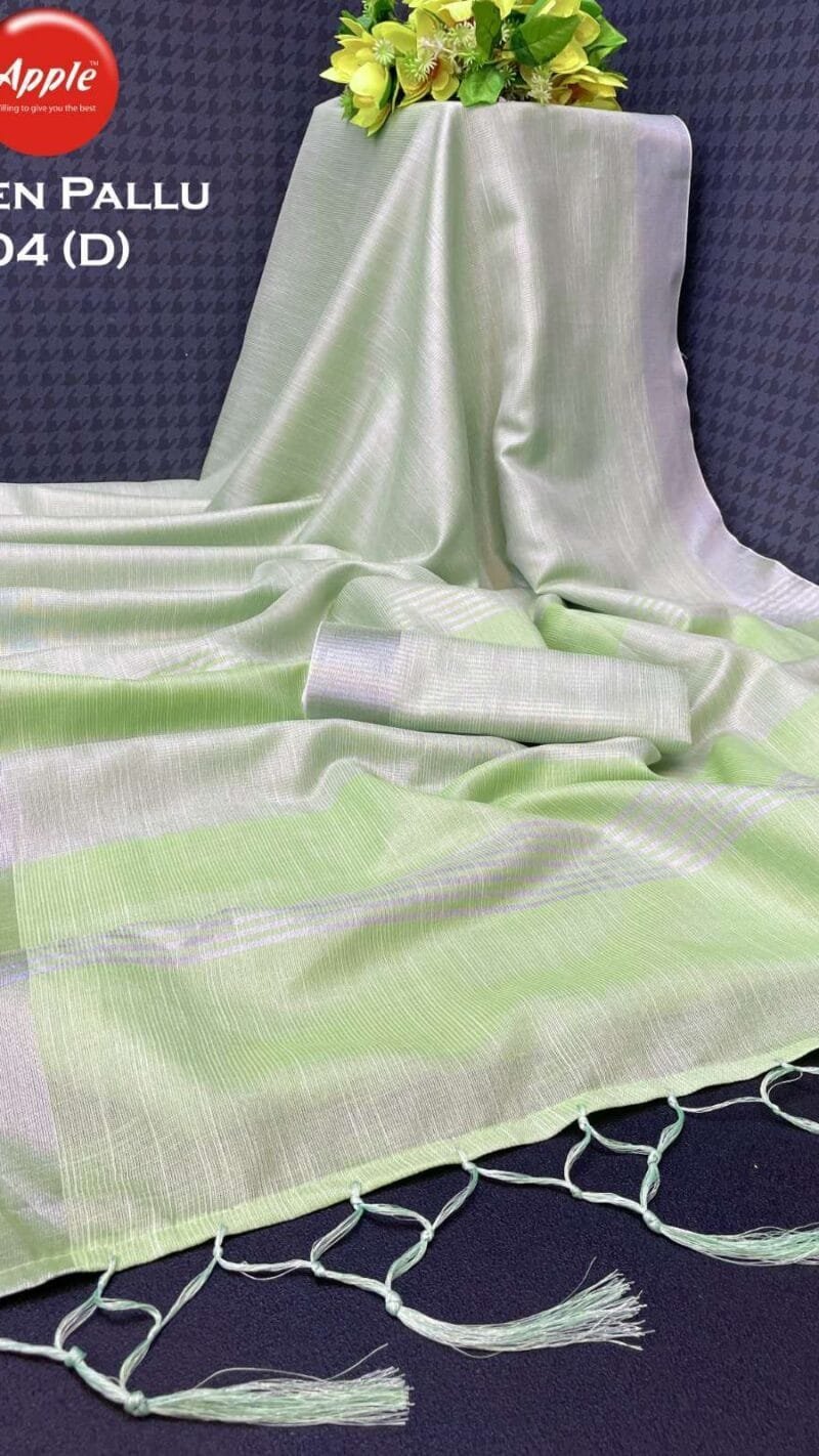 Linen Pallu 04 Linen Wholesale Saree Collection