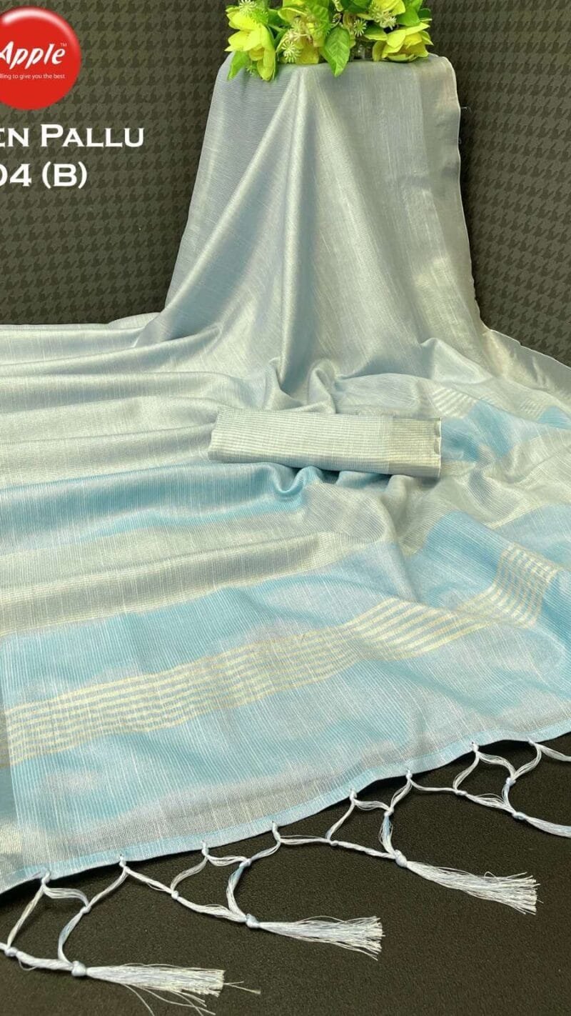 Linen Pallu 04 Linen Wholesale Saree Collection