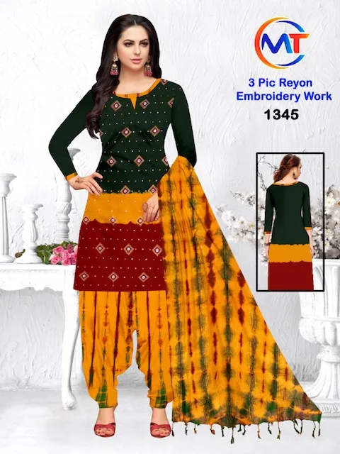 MT Rayon Emboidery Work Wholesale Dress Material