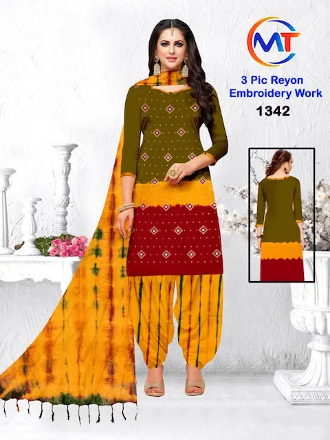 MT Rayon Emboidery Work Wholesale Dress Material