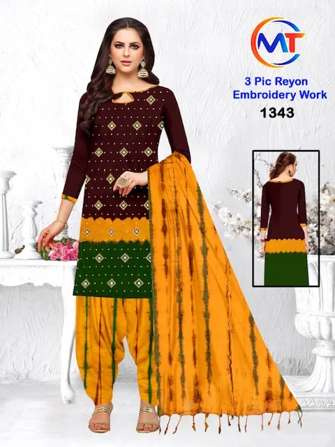 MT Rayon Emboidery Work Wholesale Dress Material