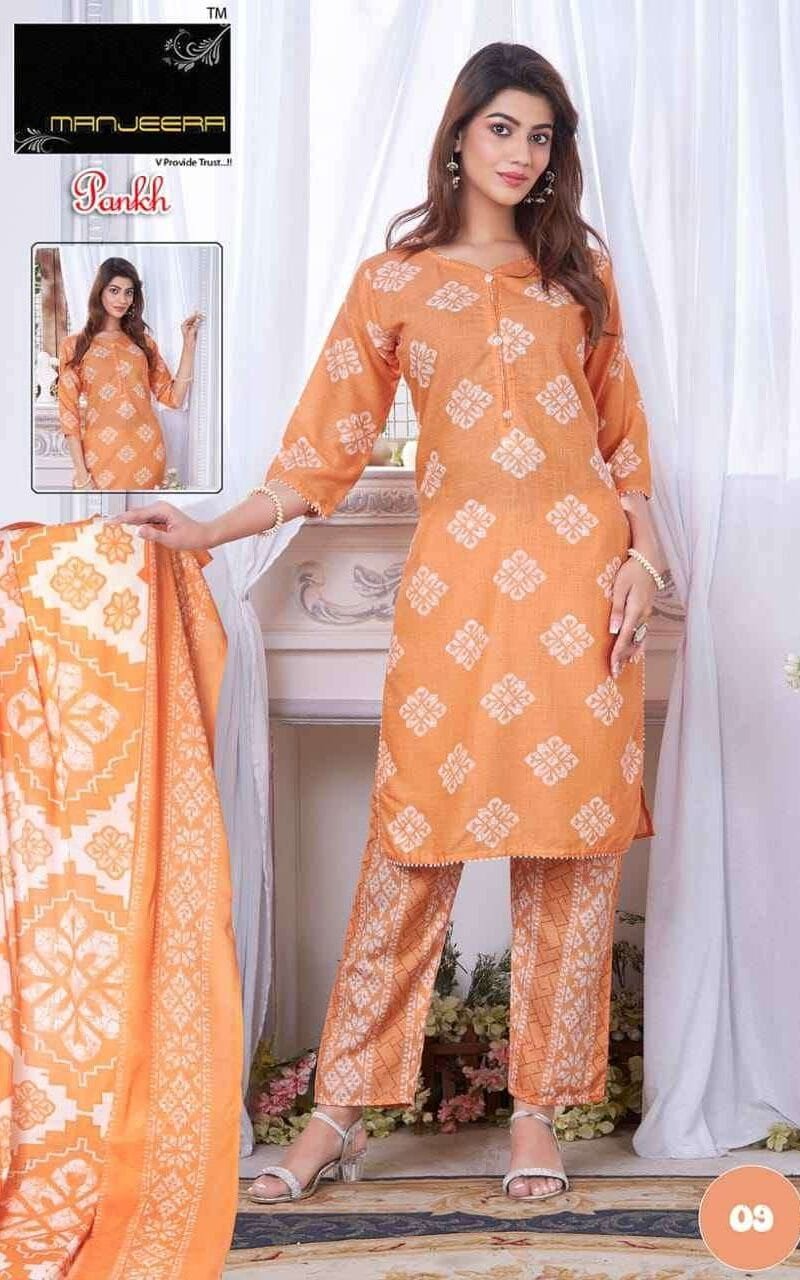 Manjeera Pankh Readymade Top Bottom Duppata