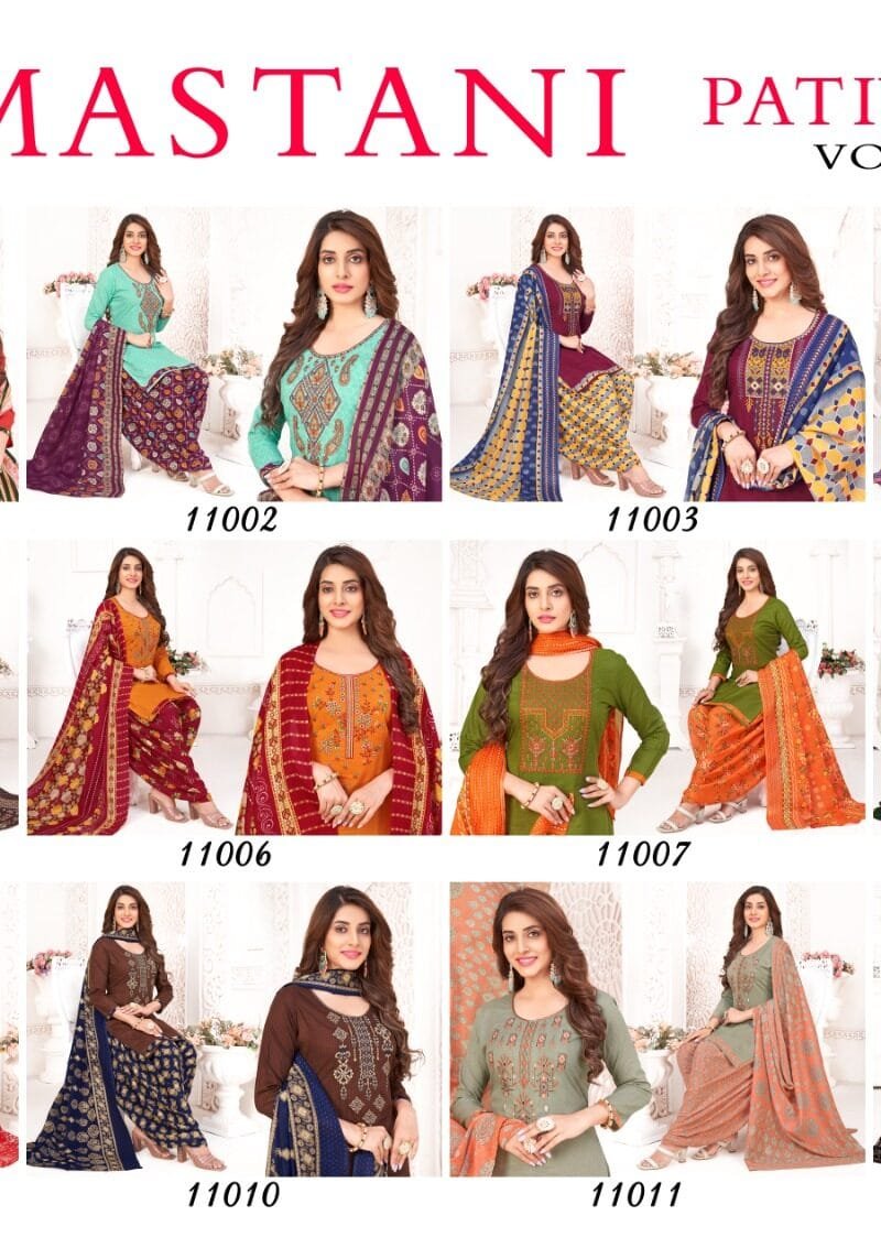 Mastani Patiyala Vol 11 Vandana Fashion Wholesale Cotton Dress Material