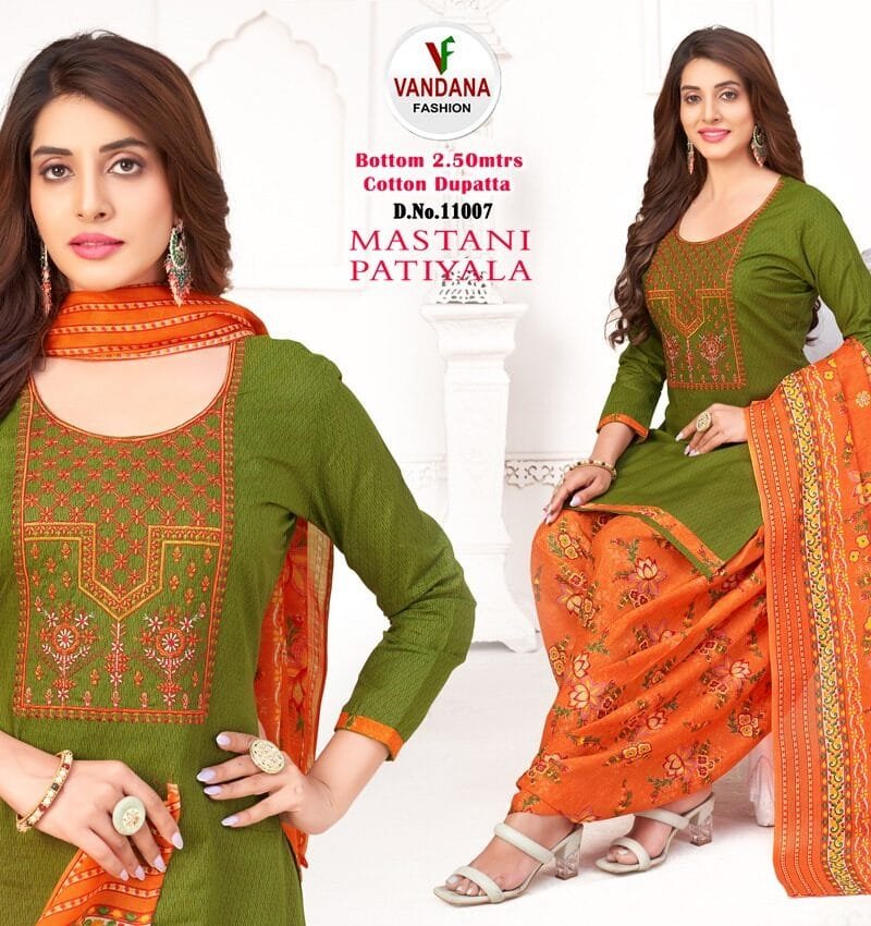 Mastani Patiyala Vol 11 Vandana Fashion Wholesale Cotton Dress Material