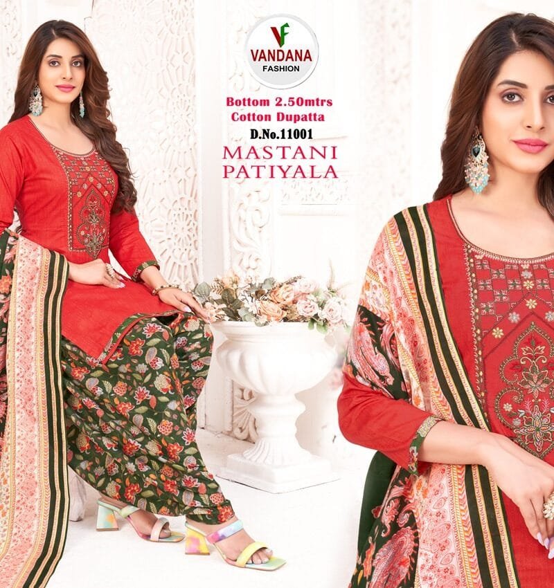 Mastani Patiyala Vol 11 Vandana Fashion Wholesale Cotton Dress Material