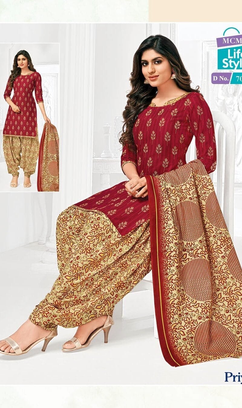 Mcm Life Style Priya Special Wholesale Cotton Dress Material