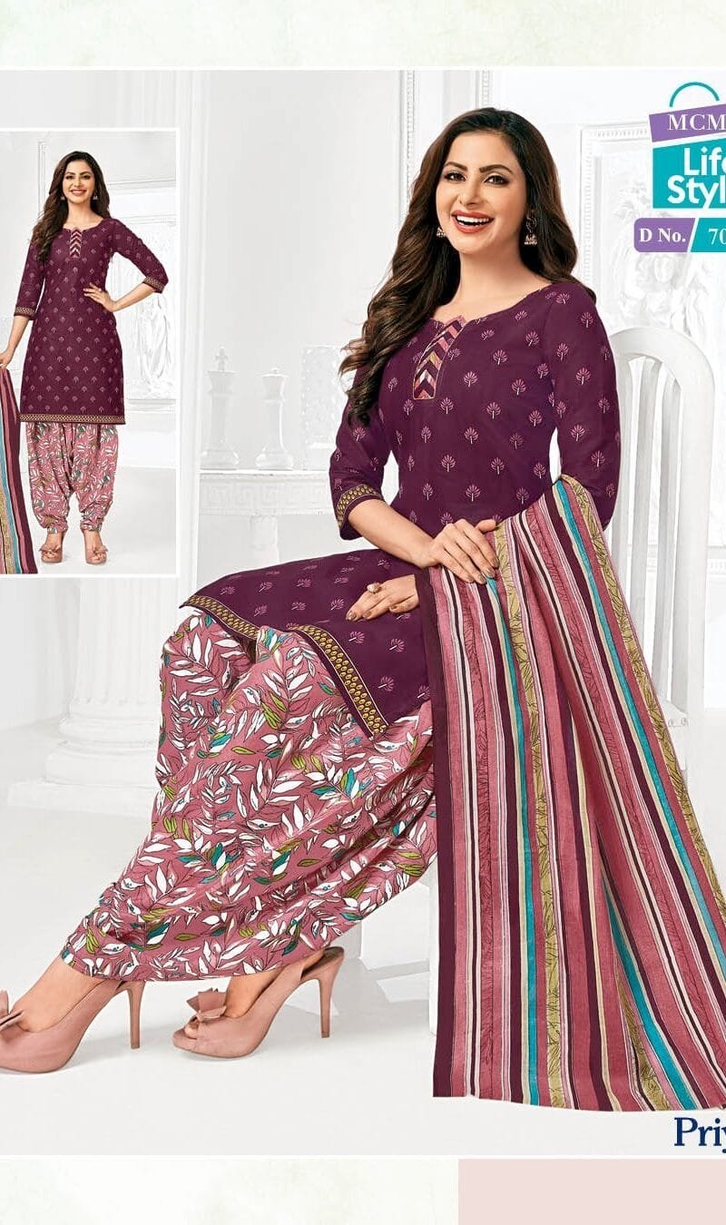 Mcm Life Style Priya Special Wholesale Cotton Dress Material