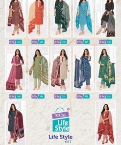 Mcm Life Style Vol-3 Material Wholesale Cotton Dress Material