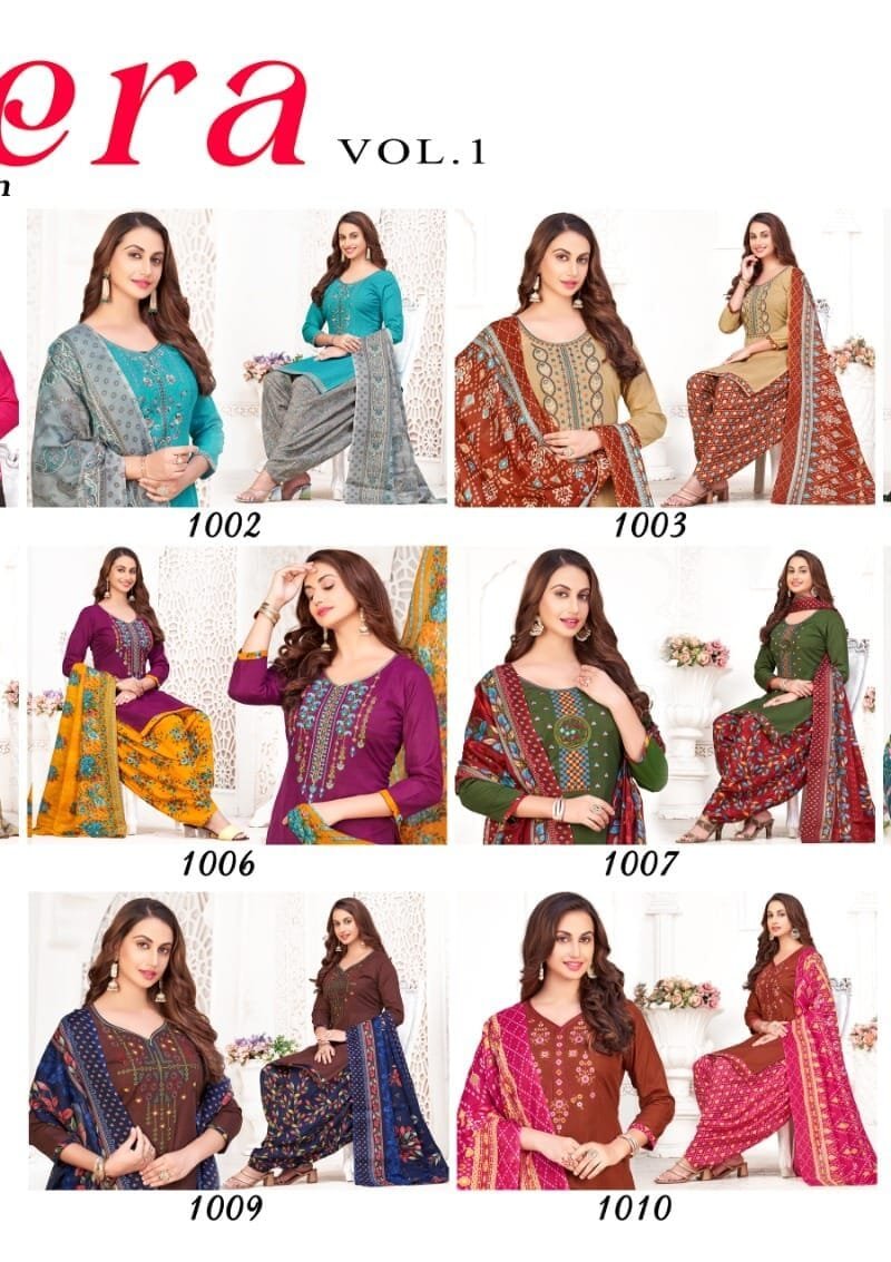 Meera Vol 1 Vandana Fashion Cotton with Embroidery Work Suits