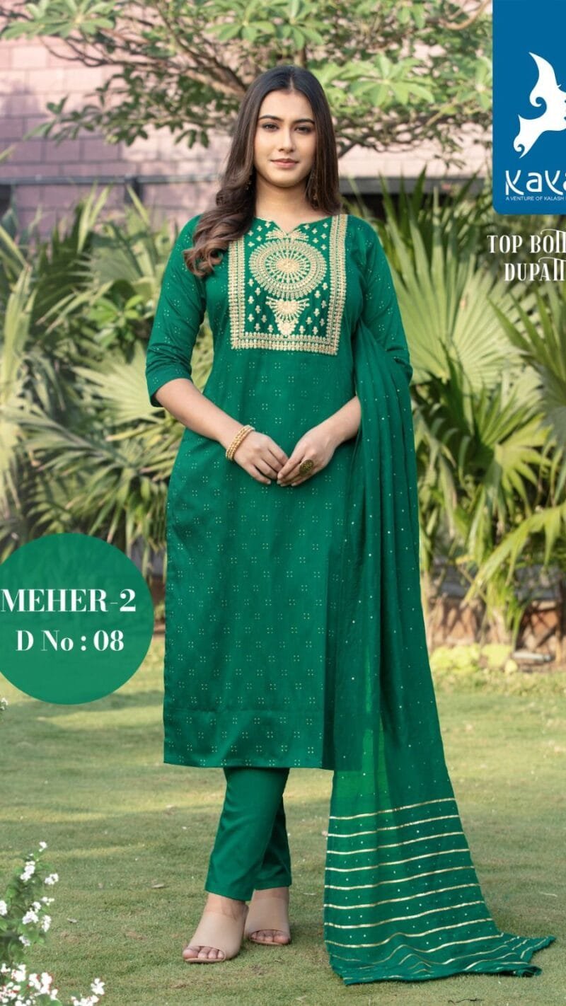 Meher 2 Kaya Readymade 3 Piece Catalogue