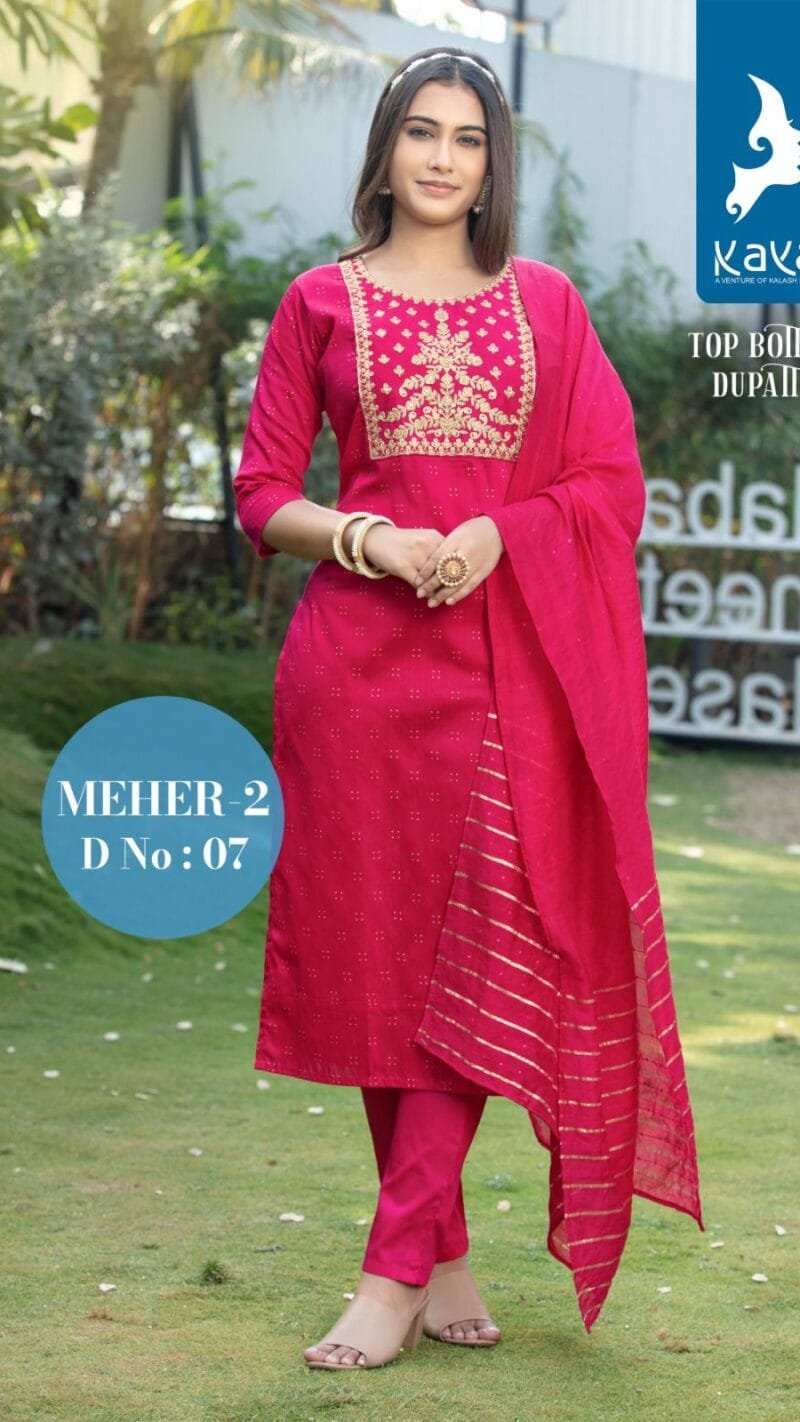 Meher 2 Kaya Readymade 3 Piece Catalogue